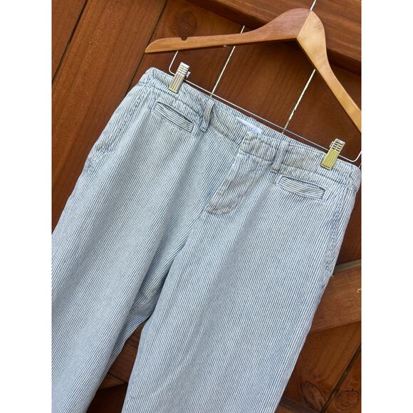 FRAME Le Tomboy Buttonfly Trouser in Bleached Stripe Size 28 - Picture 5 of 9